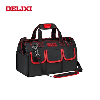 DELIXI 13 16 инча чанта за инструменти Многофункционална чанта за електротехник 1680D плат Оксфорд Водоустойчив инструмент за трайно съхранение на големи чанти инструментариум
