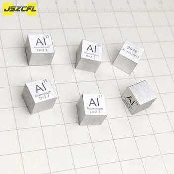 1БР висока степен на чистота 99,99% Алуминиев куб AI метален елемент от Периодичната таблица на Куб 10 мм
