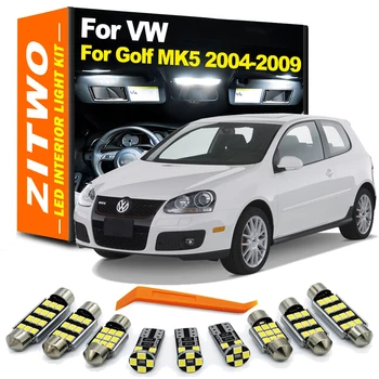 ZITWO 14 бр. Пълен Комплект LED Подсветка Вътрешна Куполна Foot Плоча За Volkswagen Golf MK5 5 V GTI от 2004 2005 2006 2007 2008 2009