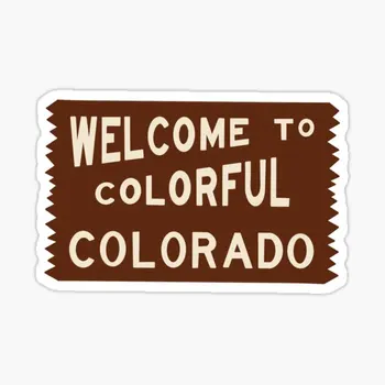 Добре дошли в колоритния Колорадо, 5 бр., автомобилни стикери по прозорците, стикери за хладилник, домашен стенен арт, cartoony декор, забавен детски фон