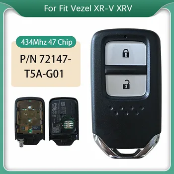 CN003061 Вторичен пазар, за Honda Vezel XR-V XRV Дистанционно автомобилен ключ 434 Mhz ID47 Чип FCCID: 72147-T5A-G01 смарт карта