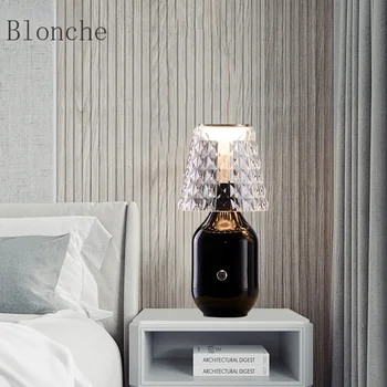 Луксозна настолна лампа в скандинавски стил, Италия, известен с нов дизайн, USB-нощна светлина за дома, хол, прикроватной нощни шкафчета хотел, ресторант, модерен стил