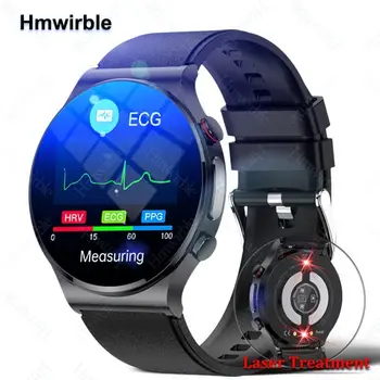 2022 Екг смарт часовници мъжки Ip68 водоустойчив 360 * 360 часовници Лазерна терапия кръвно налягане кислород умни часовници за Android Xiaomi Samsung