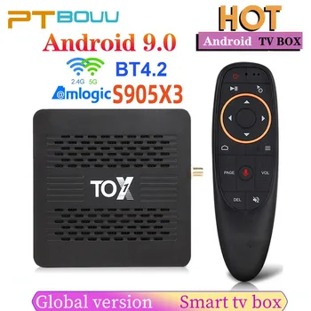 TOX1 Android Tv Box Smart Tv box 4 GB 32 GB Amlogic S905X3 Wifi 1000 М 4 Към мултимедиен плейър Поддръжка на Dolby Atmos Аудио телеприставка