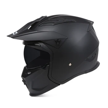 Мотоциклет шлем, подвижна, полнолицевый, просторен, с тъмни лещи, за мотокрос, Каско, каска грах, одобрен от ООН, за каране на мотоциклет, Каск
