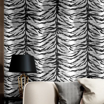 Тапет с зеброй дневна спалня нощни разтегателен модерен просто носталгични телевизор фонова стена леопардовые тапети