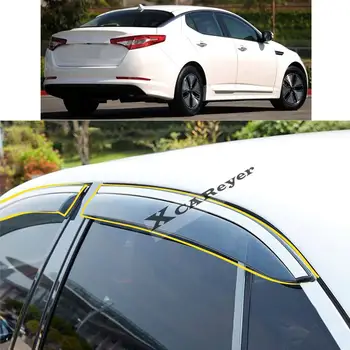 За КИА K5 2011 2012 2013 2014 2015 стикер за полагане на купето на автомобила, пластмасово стъкло, вятърна козирка, за защита от дъжд/слънце, вентилационни детайли