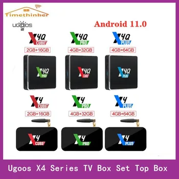 Ugoos X4Q Pro Смарт конзола с Android 11 X4Q Pro 4 GB 32 GB X4QPlus 4 GB 64 GB DDR4 Amlogic S905X4 WiFi BT5.1 1000M 4K TV Box