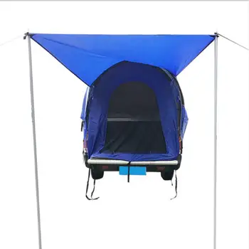 Водоустойчив палатка-легло за камион, двуслойни палатки за пикапи на 2 лица, двупластова къса/обикновена легло PU2000 на 5-6,5 метра