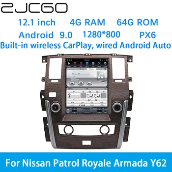 ZJCGO Автомобилен мултимедиен плейър стерео DVD GPS радионавигация Android екранната система за Nissan Patrol Royale Armada Y62 2010 ~ 2020