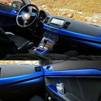 За Mitsubishi Lancer EX2009-2016 Вътрешна Централна контролен Панел Врата копчето Стикери От карбон, Стикери За Стайлинг на Автомобили, Аксесоари