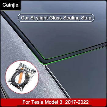 Комплект Тихи Уплътнения За намаляване на Шума на вятъра Автомобил Tesla Model 3 За Model3 2017-2021 2022 Врата Люк На Покрива Стъклена оборудване запечатване на Уплътнението Аксесоари