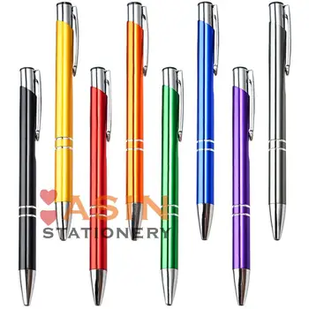 Гореща разпродажба, промоции на канцеларски материали, метална химикалка писалка с логото, рекламна химикалка химикалка, търговия на едро, персонални метална дръжка