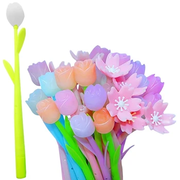 60 бр., цвете писалка, с променящ се цвят, подходяща за училище, офис, подарък за деца, момичета