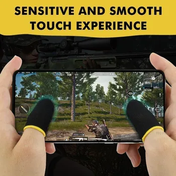 Влакнести калъф за пръсти, дишаща гейм контролер за мобилни игри PUBG, докосване на екрана, непромокаеми ръкавици за палеца, не царапающиеся, 2 бр.