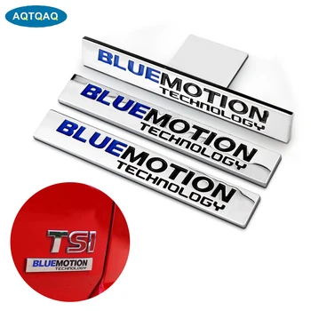 AQTQAQ 1 Бр. 3D Метален Синьо Движение Странично Крило на Колата на Задния Багажник Емблемата на Иконата Стикер Стикери за VW Sagitar CC Sagitar Golf 6
