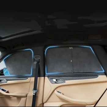 За BYD ATTO 3 юана плюс двупластова автомобили солнцезащитная окото със силна магнитна чрез адсорбция Замшевая прозорец завеса авто слънцезащитен екран