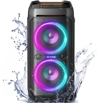 Нов прием на W-KING T11 вечерни многоцветни RGB лампа Bluetooth високоговорител 100 W