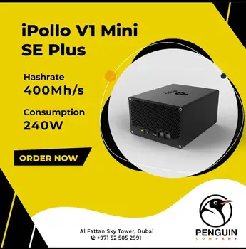Купи 2 получите 1 безплатен IPollo V1 Mini Se Plus 400MH/s 240 W 6G Wi-Fi интернет И т.н. Миньор