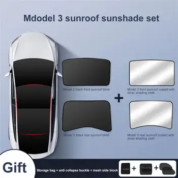 Актуализирани Слънчеви Очила със Стъклен Покрив и сенника За Tesla Model3/Y Универсален Преден Заден Люк На Покрива и на Предното Стъкло на Мансарден Люк UV-Шторка Затеняющая Окото