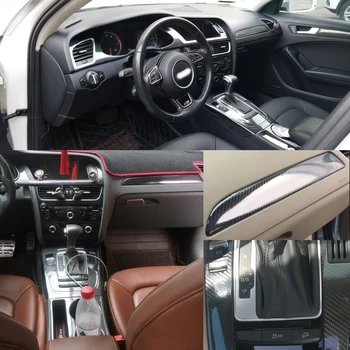 За Audi A4 A5 B8 2009-2016 Вътрешна Централна контролен Панел Врата копчето 3D/5D Стикери От карбон, Стикери За Стайлинг на Автомобили, Аксесоари