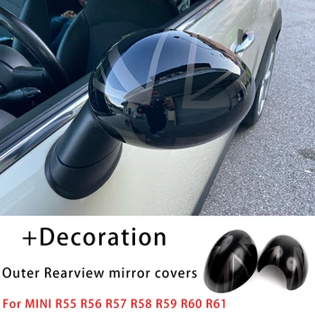 Капаци за огледала за обратно виждане с Черен Флага За Mini Countryman Cooper S Clubman Paceman R55 R56 R57 R58 R59 R60 R61 Автомобилен стайлинг