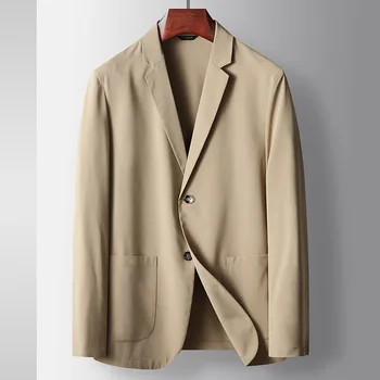 6072-Мъжки бизнес ежедневния костюм на райета, трикотажный еластичен сако в едно цвете, малка wi-единни яке