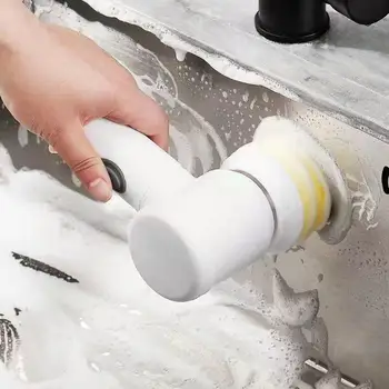 Електрическа четка за почистване, ръчно кухненски прахосмукачка, безжичен скрубер за пресоване, акумулаторна четка за баня, душ за почистване