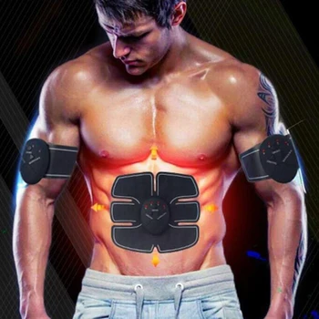 Безжична EMS умен мускулен стимулатор на симулатор за тренировка на корема Електрически етикети за отслабване Масажор за отслабване на тялото