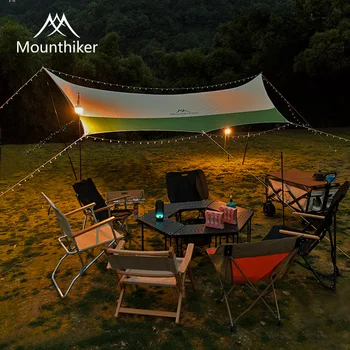 Преносима туризъм брезентовая палатка със сребърно покритие, слънцезащитен крем и водоустойчив козирка, ультралегкое екипировка за пикник