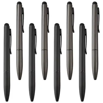 20 бр/лот 2 В 1 Многофункционална метална химикалка Писалка за Сензорен Екран, Капацитивен Стилус За смартфон, Таблет и За iPad