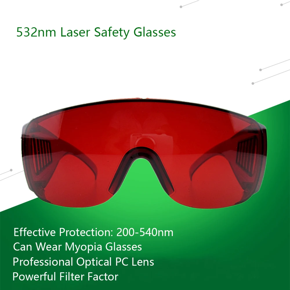 защитни очила за лазерна защита 450нм/532nm Зелен син IPL Инструмент за красота Гравиране Защита на очите