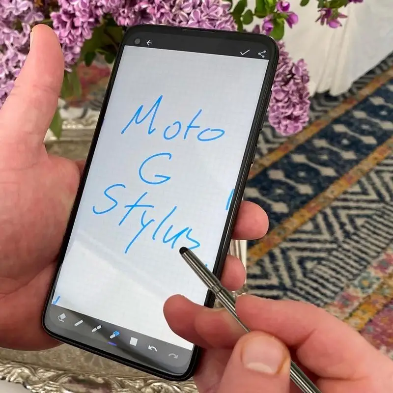 Телефонна дръжка за подмяна на сензорна писалка за смартфон с екран за преносим мобилен телефон Moto G Stylus 5G, синя емкостная интелигентна дръжка