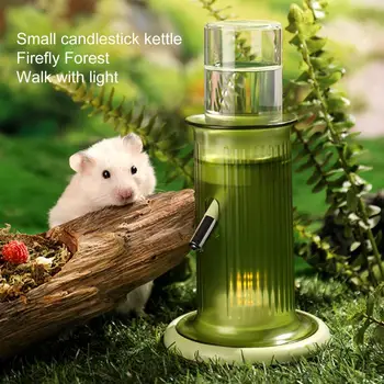 120 мл пиенето хамстер С ландшафтен дизайн чешма за дребни животни със светлината канделябра Стоки за малки домашни любимци