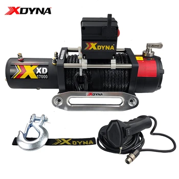 Електрическа лебедка Xdyna 22000 £ 12 В с кабелен кабел 4x4 за възстановяване на оф-роуд лебедка
