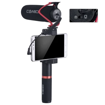 Comica до cvm-V30 LITE Видеомикрофон Кондензаторен Микрофон за запис с волгингом за цифров огледално-рефлексен фотоапарат, Canon, Nikon, Fuji за смартфон iPhone