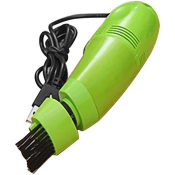 USB компютърна клавиатура Прахосмукачка Мини тенис на филтър за почистване на прах Ръчен инструмент за почистване на масата Зелен