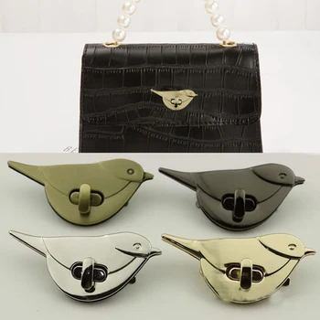 Креативна чанта с катарама във формата на птица, 4 цвята, завъртане и заключване, въртящи се на замъци, метални аксесоари за чанти 