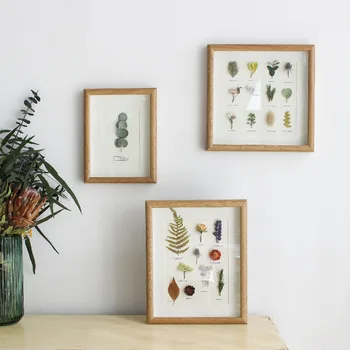 Тези растения Проби ръчно изработени Декоративни картини на стенно изкуство Снимка на Стената сухи цветя Фоторамка Украса за дома творчески подаръци