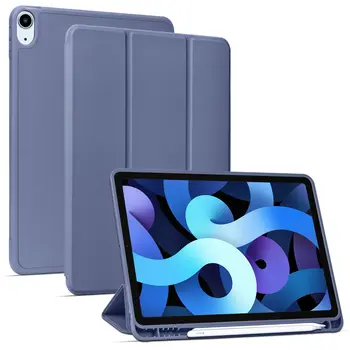 За iPad Pro 11-инчов калъф 2018 A1980 Тънък Кожен Трислоен Smart-калъф с поставка за iPad Air 5 10,9 2022 Funda с Държач за Моливи