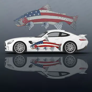 Знамето на Съединените Щати, винил за защита на превозното средство, стикер за автомобил, креативна стикер, декоративна стикер на рамо кола