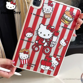 Sanrio Hello Kitty Едностранно Защитен Калъф за iPad Pro 2021 5 Air на Apple 10,2 11 Инча, Новият iPad на 10 поколение, Cartoony Сладко чанта за Носене