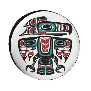 Шинные седалките Haida Native Raven Totem Universe Проучване, защитни покривала за колелата, защита от атмосферни въздействия, защита от uv, дубликат гума