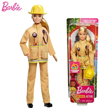 Оригиналните кукли-пожарникари Барби, вдъхновяващи модни дамски кукла Барби за момичета, кариера костюм, играчки за момичета, играчки за деца за деца