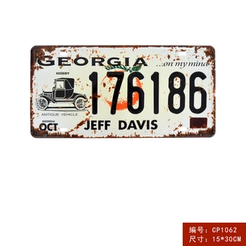 Номер знакиѕа Route 66 автомобилни регистрационни табели на регистрационни номера на Плакат Домашен бар клуб Гараж Лидице декоративна знак