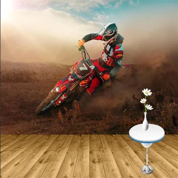 Потребителски размер планински мотоциклет 3D фотообои Бар клуб Индустриален декор Тапети Ресторант Papel De Parede 3d