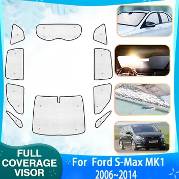 Автомобилни Слънчеви Очила С защита от слънцето За Ford S-Max MK1 Smax S max 2006 ~ 2014 Автомобилни Слънчеви Слънчеви Очила За прозорци, Автоаксесоари