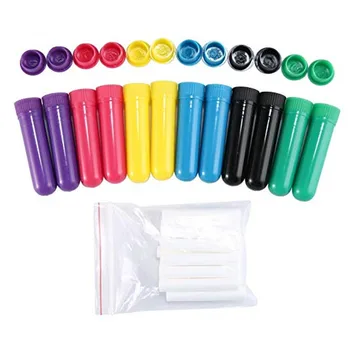 безплатна доставка 180 компл./лот, цветни ментоловые празни пръчици за инхалатор за нос, празни пръчици за инхалатор за нос с висококачествени хлопковыми восък със