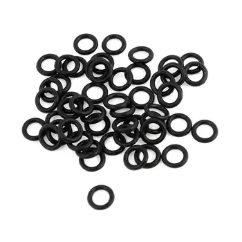 Черно гумено о-пръстен външен диаметър 5 мм, щуцер, о-пръстен, 50 бр.