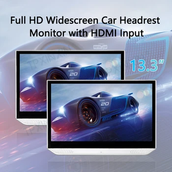 13,3-инчов монитор останалите главата сензорен екран на Android 4K HD Автомобилен мултимедиен развлекателен дисплей, пътнически седалки Auto Hoofdsteun